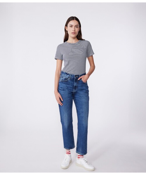 PETIT BATEAU（プチバトー）の「ミラレクルーネック半袖Ｔシャツ（Tシャツ/カットソー・レディース・ブルー系その他・XX-SMALL/X-SMALL/SMALL/MEDIUM/LARGE）」の5枚目の写真