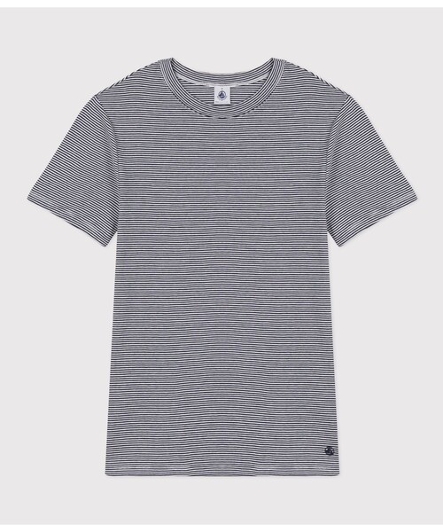 PETIT BATEAU（プチバトー）の「ミラレクルーネック半袖Ｔシャツ（Tシャツ/カットソー・レディース・ブルー系その他・XX-SMALL/X-SMALL/SMALL/MEDIUM/LARGE）」の4枚目の写真