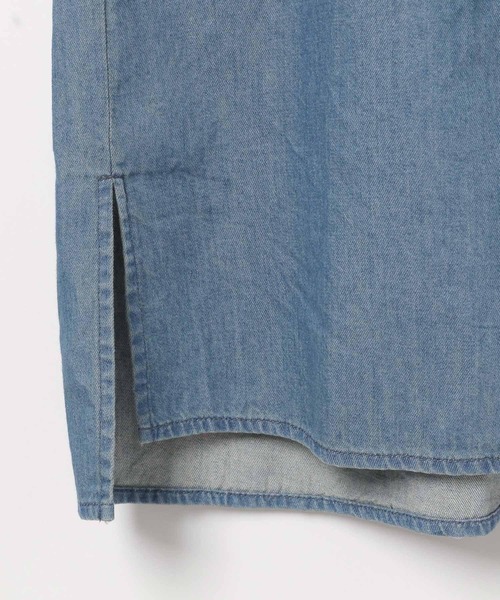 BAYFLOW（ベイフロー）の「[袖丈調整可♪]袖ギャザーデニムワンピース（シャツワンピース・レディース・ブラック/インディゴブルー・FREE）」の22枚目の写真