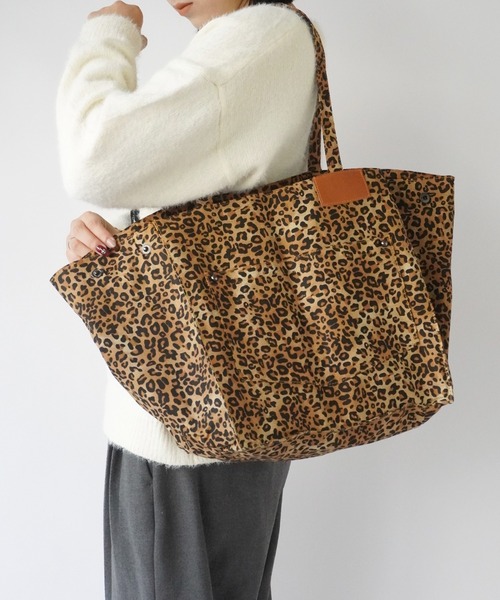 Jelly moo / ジェリームー 】 大容量 レオパード柄 フロント ワン