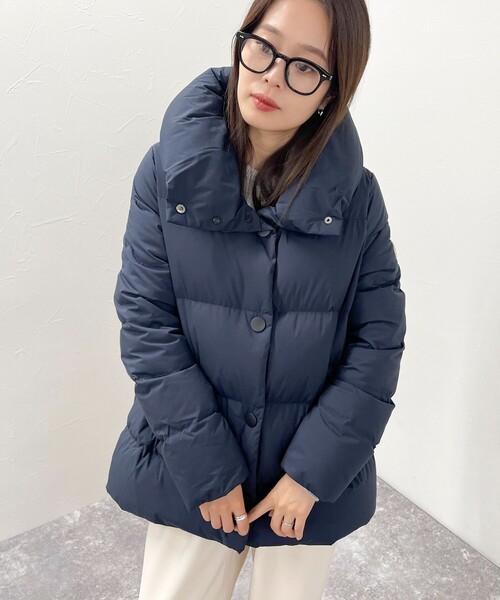新品】ピレネックレス ダウンジャケット ネイビー系 レディース M 新品