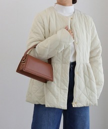 Pierrot | ノーカラーフレアキルティングブルゾン(ブルゾン)