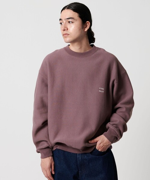 CITEN(シテン)の「<CITEN>ヒュージリバース スウェットシャツ(スウェット・メンズ・ネイビー/ホワイト/ライトグレー/ライラック/ダークグレー/オリーブ/ライトブルー/パープル/イエロー/コバルトブルー/モカ/オフホワイト・S/M/L)」の10枚目の写真