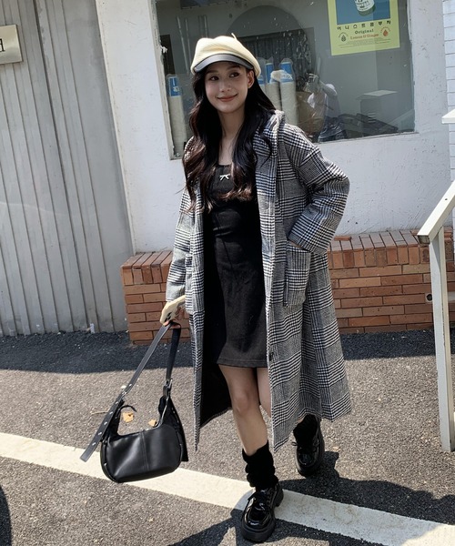 セール】秋冬服 千鳥柄チェック オーバーサイズ ドロップ