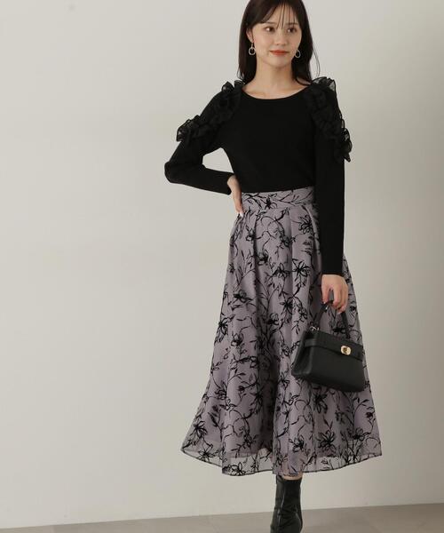 Proportion Body Dressing♡フロッキーフレアレーススカート 楽天市場】【SALE／30%OFF】フロッキーフレアスカート 24AW