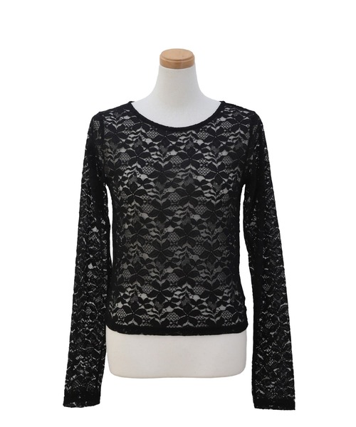 MIELI INVARIANT（ミエリインヴァリアント）の「Lace Sheer Long Tee（Tシャツ/カットソー・レディース・ブラック/ホワイト・FREE）」の18枚目の写真