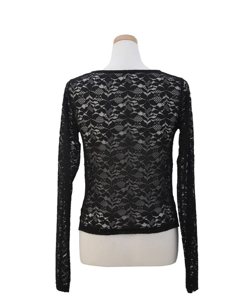 MIELI INVARIANT（ミエリインヴァリアント）の「Lace Sheer Long Tee（Tシャツ/カットソー・レディース・ブラック/ホワイト・FREE）」の20枚目の写真