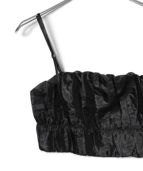 VIS（ビス）の「【洗える】タックギャザービスチェ（キャミソール・レディース・ブラック/ベージュ・FREE）」の11枚目の写真