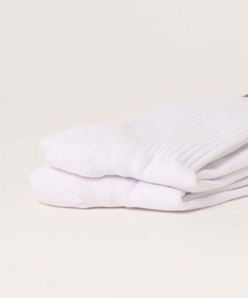 HANES（ヘインズ）の「【HANES/ヘインズ】BEEFYフルレングスソックス2足組 HMSBW001（ソックス/靴下・メンズ・ホワイト/ブラック・MEDIUM）」の3枚目の写真