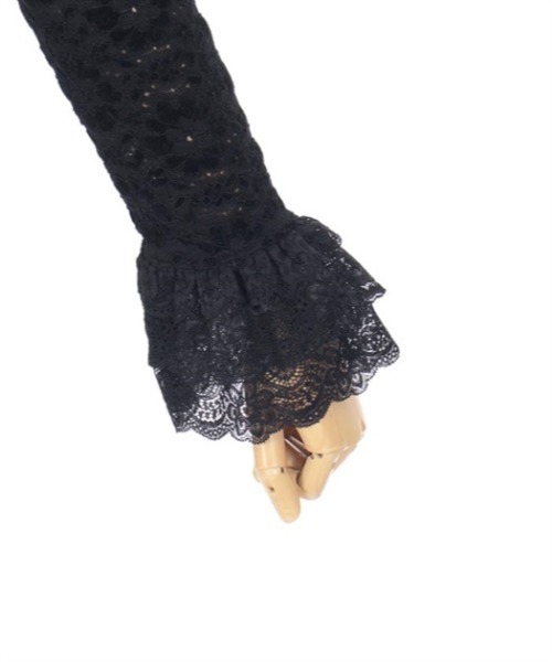 axes femme(アクシーズファム)の「レースフレア袖起毛レースプルオーバー(Tシャツ/カットソー・レディース・ブラック/ホワイト/クリーム・FREE)」の8枚目の写真