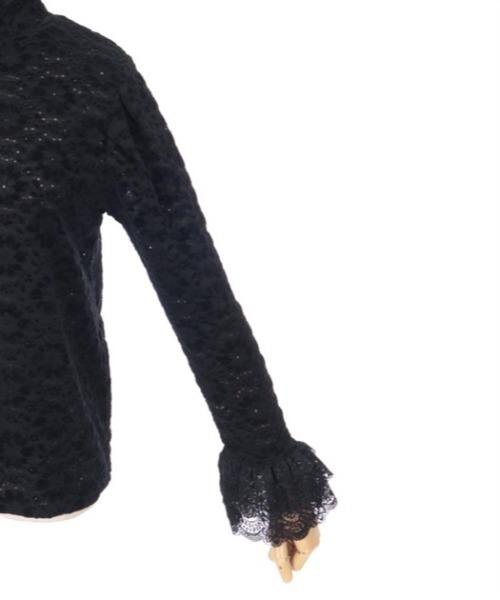 axes femme(アクシーズファム)の「レースフレア袖起毛レースプルオーバー(Tシャツ/カットソー・レディース・ブラック/ホワイト/クリーム・FREE)」の9枚目の写真