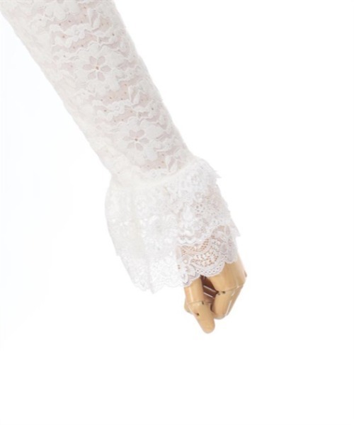 axes femme(アクシーズファム)の「レースフレア袖起毛レースプルオーバー(Tシャツ/カットソー・レディース・ブラック/ホワイト/クリーム・FREE)」の17枚目の写真