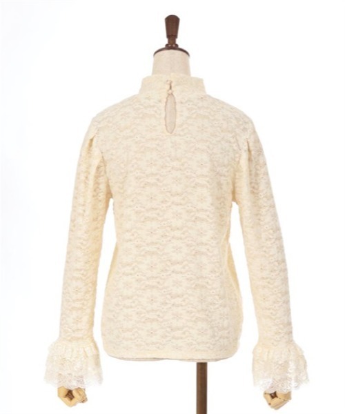 axes femme(アクシーズファム)の「レースフレア袖起毛レースプルオーバー(Tシャツ/カットソー・レディース・ブラック/ホワイト/クリーム・FREE)」の21枚目の写真