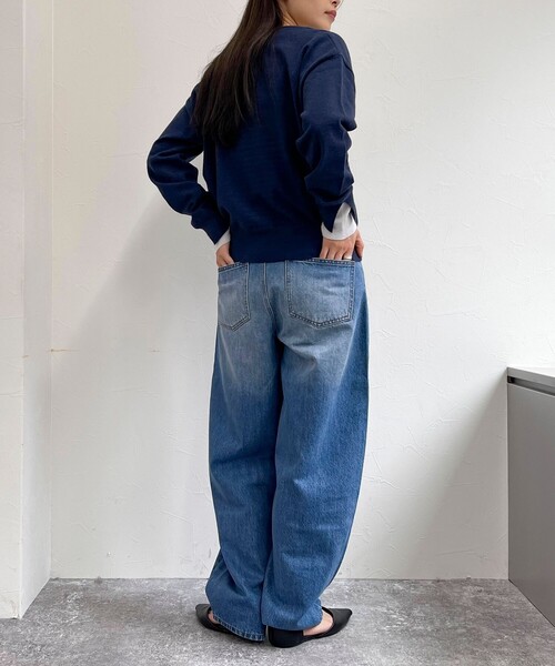 fredy emue（フレディエミュ）の「レイヤード風配色カーディガン（カーディガン/ボレロ・レディース・オフホワイト/ネイビー/グレー・38）」の18枚目の写真