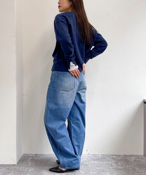 fredy emue（フレディエミュ）の「レイヤード風配色カーディガン（カーディガン/ボレロ・レディース・オフホワイト/ネイビー/グレー・38）」の19枚目の写真