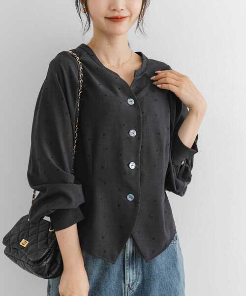 F by ROSSO（エフバイロッソ）の「F by ROSSO　ハート刺繍2WAYブラウス（シャツ/ブラウス・レディース・チャコールグレー/ブラック・FREE）」の14枚目の写真