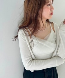 ipugo（イプゴ）の「ipugo/イプゴ チュール付き キャミソール＆ボレロ アンサンプル（アンサンブル）」