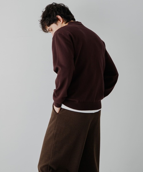 SENSE OF PLACE by URBAN RESEARCH（センスオブプレイスバイアーバンリサーチ）の「『ユニセックス』『洗濯可』ストレッチニットポロシャツ（ポロシャツ・メンズ・グレー/ネイビー/チャコールグレー/ブラウン/グリーン/ブラック・LARGE/MEDIUM）」の22枚目の写真