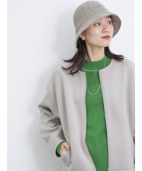 【美品】sasquatchfabrix ノーカラー ジャケット ブルゾン グレー THE NORTH FACE Square Logo Full Zip ミックスグレー2 （ザ・ノース