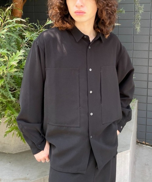 CIAOPANIC（チャオパニック）の「【ZOZO限定】ARMYポケットワイドシャツ（シャツ/ブラウス・メンズ・ベージュ/チャコールグレー/グリーン/ブラック・S/M/L/XL/XS）」の7枚目の写真