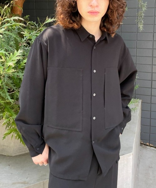 CIAOPANIC（チャオパニック）の「【ZOZO限定】ARMYポケットワイドシャツ（シャツ/ブラウス・メンズ・ベージュ/チャコールグレー/グリーン/ブラック・S/M/L/XL/XS）」の8枚目の写真