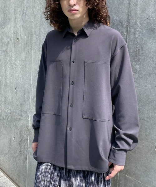 CIAOPANIC（チャオパニック）の「【ZOZO限定】ARMYポケットワイドシャツ（シャツ/ブラウス・メンズ・ベージュ/チャコールグレー/グリーン/ブラック・S/M/L/XL/XS）」の12枚目の写真