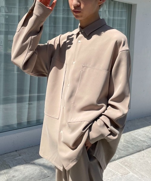 CIAOPANIC（チャオパニック）の「【ZOZO限定】ARMYポケットワイドシャツ（シャツ/ブラウス・メンズ・ベージュ/チャコールグレー/グリーン/ブラック・S/M/L/XL/XS）」の18枚目の写真