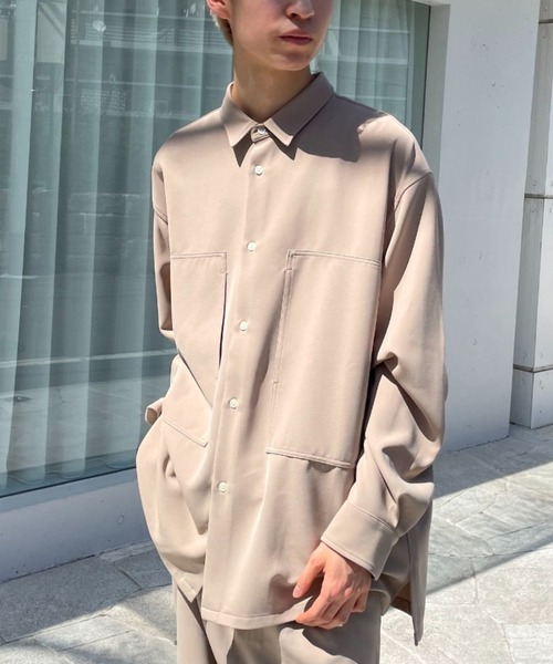 CIAOPANIC（チャオパニック）の「【ZOZO限定】ARMYポケットワイドシャツ（シャツ/ブラウス・メンズ・ベージュ/チャコールグレー/グリーン/ブラック・S/M/L/XL/XS）」の21枚目の写真