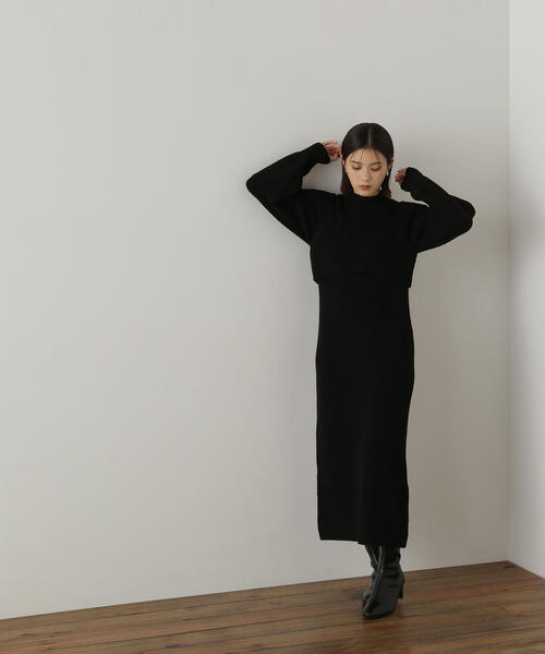 【セール】◇コンパクトビスチェニットワンピース（ワンピース）｜NATURAL BEAUTY BASIC（ナチュラルビューティーベーシック）