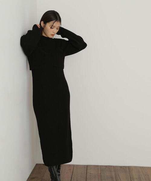 【セール】◇コンパクトビスチェニットワンピース（ワンピース）｜NATURAL BEAUTY BASIC（ナチュラルビューティーベーシック）