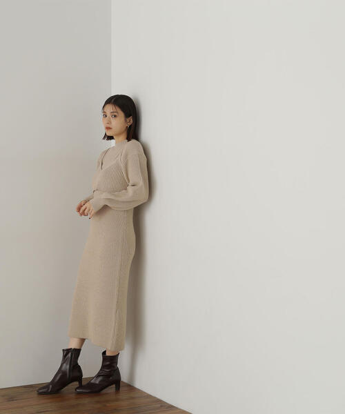 【セール】◇コンパクトビスチェニットワンピース（ワンピース）｜NATURAL BEAUTY BASIC（ナチュラルビューティーベーシック）