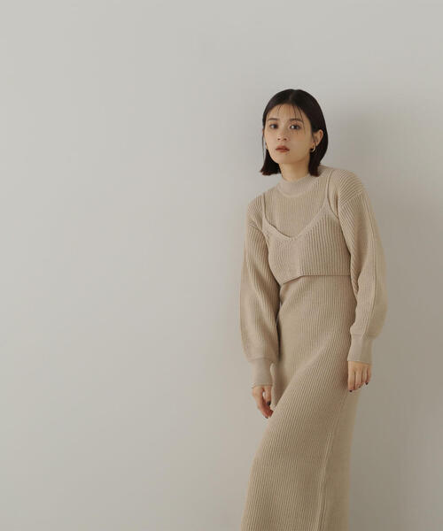 【セール】◇コンパクトビスチェニットワンピース（ワンピース）｜NATURAL BEAUTY BASIC（ナチュラルビューティーベーシック）