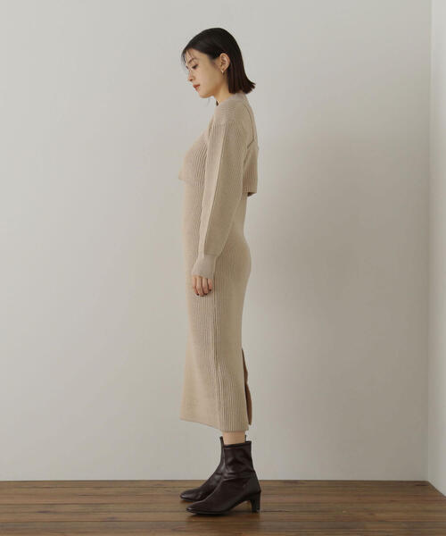 【セール】◇コンパクトビスチェニットワンピース（ワンピース）｜NATURAL BEAUTY BASIC（ナチュラルビューティーベーシック）