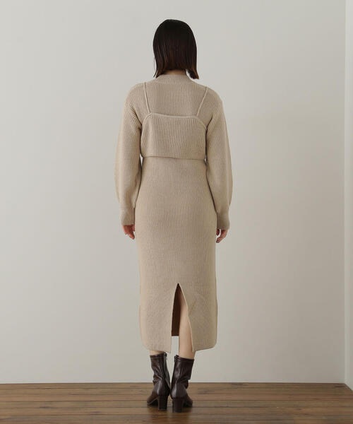 【セール】◇コンパクトビスチェニットワンピース（ワンピース）｜NATURAL BEAUTY BASIC（ナチュラルビューティーベーシック）