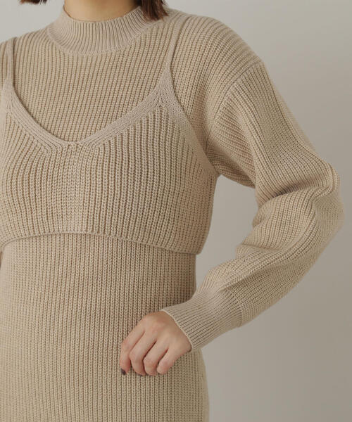 【セール】◇コンパクトビスチェニットワンピース（ワンピース）｜NATURAL BEAUTY BASIC（ナチュラルビューティーベーシック）