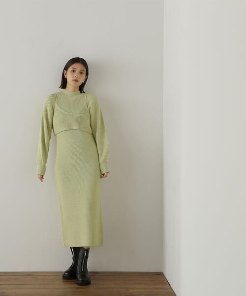 【セール】◇コンパクトビスチェニットワンピース（ワンピース）｜NATURAL BEAUTY BASIC（ナチュラルビューティーベーシック）