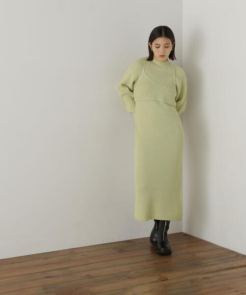 【セール】◇コンパクトビスチェニットワンピース（ワンピース）｜NATURAL BEAUTY BASIC（ナチュラルビューティーベーシック）