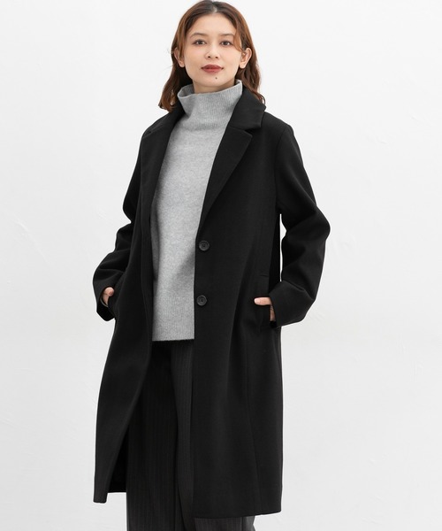 Honeys（ハニーズ）の「【抗菌防臭・静電気軽減】チェスターコート（チェスターコート・レディース・アイボリー/ブラック/チャコール/モカ/ベージュ/キャメル・S/M/L/LL/3L）」の13枚目の写真