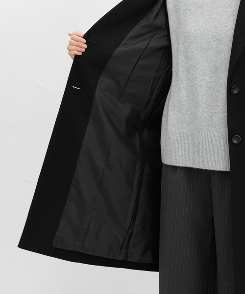 Honeys（ハニーズ）の「【抗菌防臭・静電気軽減】チェスターコート（チェスターコート・レディース・アイボリー/ブラック/チャコール/モカ/ベージュ/キャメル・S/M/L/LL/3L）」の14枚目の写真