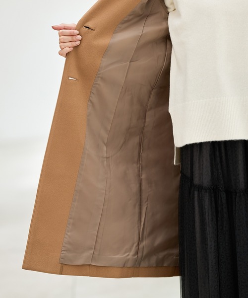 Honeys（ハニーズ）の「【抗菌防臭・静電気軽減】チェスターコート（チェスターコート・レディース・アイボリー/ブラック/チャコール/モカ/ベージュ/キャメル・S/M/L/LL/3L）」の18枚目の写真