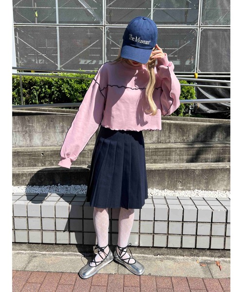 WC（ダブル シー）の「メロウパイピングショートスウェット（スウェット・レディース・ピンク/ホワイト/グレー・FREE）」の16枚目の写真