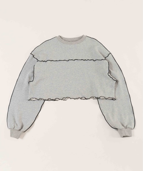 WC（ダブル シー）の「メロウパイピングショートスウェット（スウェット・レディース・ピンク/ホワイト/グレー・FREE）」の18枚目の写真