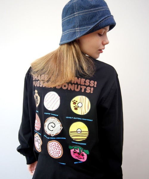 HUMAROUS（ヒューマラス）の「HUMAROUS Pugsan Donuts ロン Tee（Tシャツ/カットソー・レディース・ラベンダー/グリーン/ブラック/オフホワイト・X-LARGE/LARGE/MEDIUM/SMALL）」の7枚目の写真
