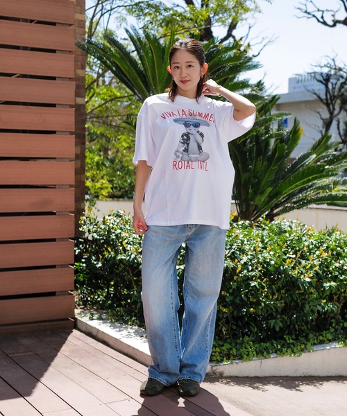 roial（ロイアル）の「DESIGN TEE/ROIAL(ロイアル)スタンダードフィットベイビープリント半袖Tシャツ（Tシャツ/カットソー・メンズ・カーキ/ホワイト・LARGE/MEDIUM）」の3枚目の写真