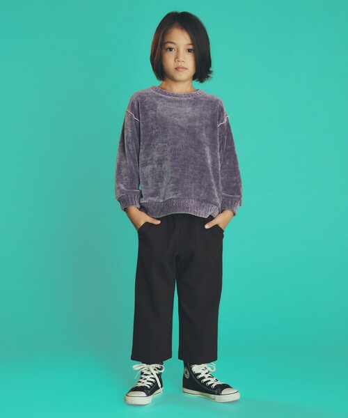 THE SHOP TK （ザ ショップ ティーケー ）の「◆【100－160/親子リンク】カットモールプルオーバー/洗濯機OK（Tシャツ/カットソー・キッズ・グリーン/ネイビー/ライトパープル/アイボリー・16/15 /14/13/12/11/10）」の6枚目の写真