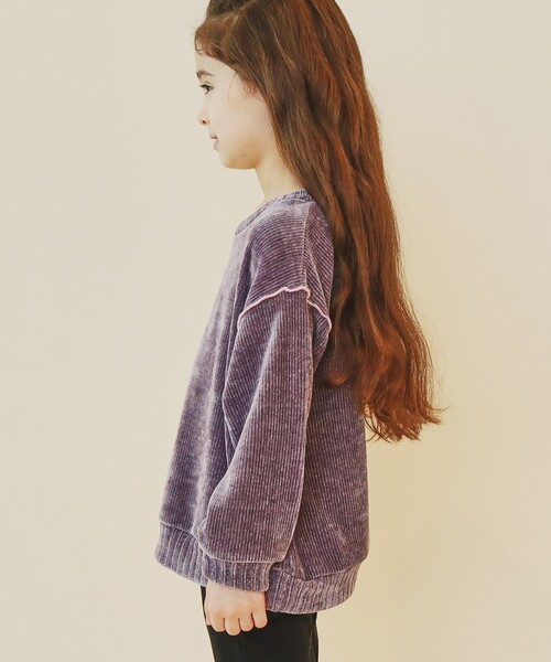 THE SHOP TK （ザ ショップ ティーケー ）の「◆【100－160/親子リンク】カットモールプルオーバー/洗濯機OK（Tシャツ/カットソー・キッズ・グリーン/ネイビー/ライトパープル/アイボリー・16/15 /14/13/12/11/10）」の10枚目の写真