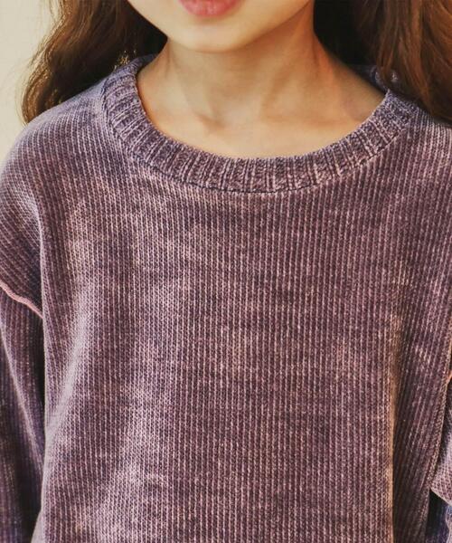 THE SHOP TK （ザ ショップ ティーケー ）の「◆【100－160/親子リンク】カットモールプルオーバー/洗濯機OK（Tシャツ/カットソー・キッズ・グリーン/ネイビー/ライトパープル/アイボリー・16/15 /14/13/12/11/10）」の12枚目の写真