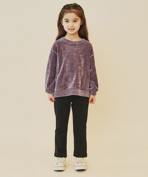 THE SHOP TK （ザ ショップ ティーケー ）の「◆【100－160/親子リンク】カットモールプルオーバー/洗濯機OK（Tシャツ/カットソー・キッズ・グリーン/ネイビー/ライトパープル/アイボリー・16/15 /14/13/12/11/10）」の15枚目の写真