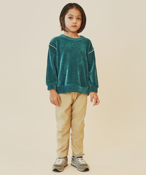 THE SHOP TK （ザ ショップ ティーケー ）の「◆【100－160/親子リンク】カットモールプルオーバー/洗濯機OK（Tシャツ/カットソー・キッズ・グリーン/ネイビー/ライトパープル/アイボリー・16/15 /14/13/12/11/10）」の18枚目の写真