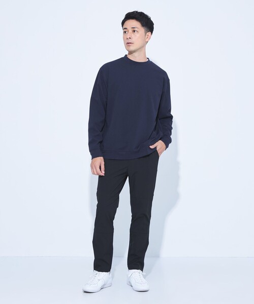 green label relaxing（グリーンレーベルリラクシング）の「【WEB限定】JUST fit デイリー アムンゼン クルーネック スウェット（Tシャツ/カットソー・メンズ・ネイビー/ダークグレー/ブラック・S/M/L/XL）」の4枚目の写真